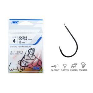 Anzuelo japonés de altísima calidad Anzuelos ADC Hooks® de altas prestaciones Fabricados en acero al carbono Afilados químicamente Garantía de calidad Fabricados en Japón